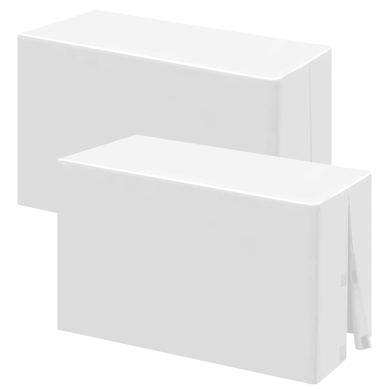 Table Cloths,2-Pack Premium Polyester Table Covers for 6FT Tables - Wrinkle-Resistant White Cloth (72x30 Inches)