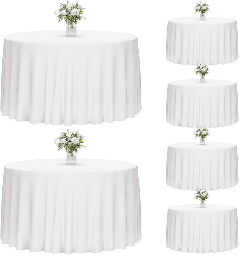 Table Cloths,White,6 Pack,120 Inch