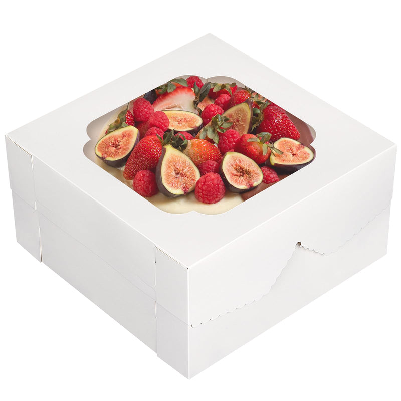 Paper Box,20-Piece Professional Cake Boxes with Window - 12x12x6 Inch Bakery Containers