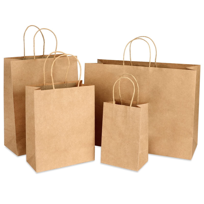 Paper Bag,40 Piece Assorted Size Brown Kraft Gift Bags (8-16") - Multi-Purpose Paper Shopping Bags