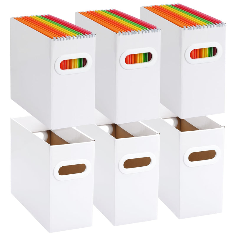Deedbox,6 Pack File Organizer Boxes - Hanging Folder Storage for Office & Home