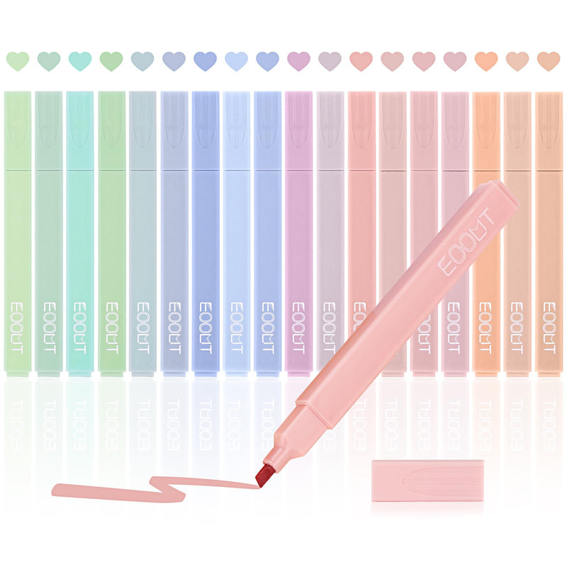 Markers & Highlighters,18pc Pastel Highlighter Set - No Bleed Bible Markers with Chisel Tips