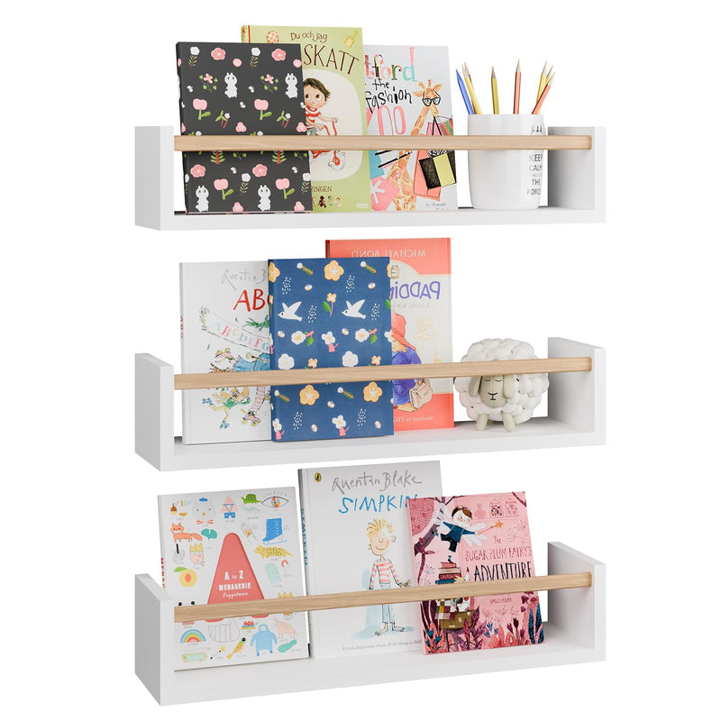 Floating Shelves,Set of 3 Floating Nursery Shelves