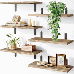 Floating Shelves,Light burnt colour, Set of 10,15.7 Inch