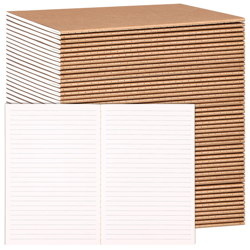 Notebooks & Notepads,48-Piece A5 Kraft Notebook Bundle - Bulk Journals for Classroom