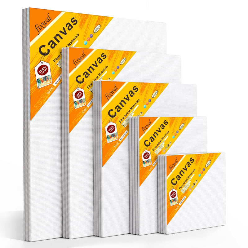 Canvas Boards,18-Piece Canvas Board Set - Multiple Sizes for Acrylic