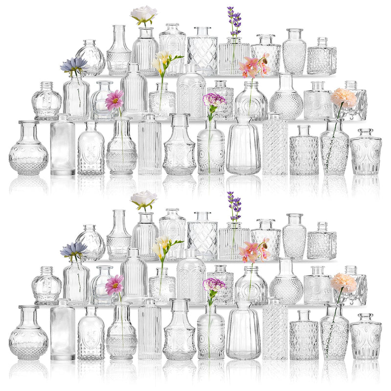 Glass Vase,Bulk Set of 30 Glass Bud Vases