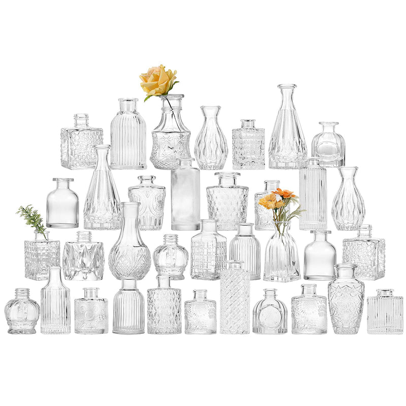 Glass Vase,36-Piece Glass Bud Vase Set