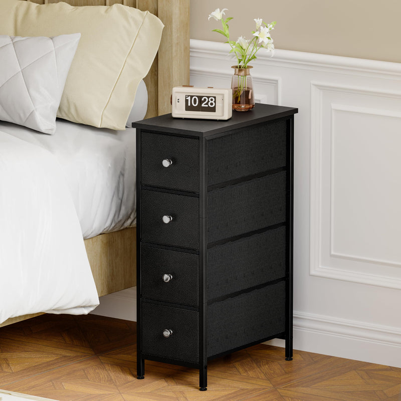 Storage Cabinets & Lockers,Slim 4-Drawer Storage Cabinet,Black