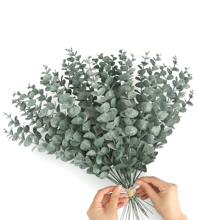 Artificial Flora,30 Piece Artificial Eucalyptus Stems Bundle for Floral Arrangements