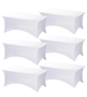 Table Cloths,White,6 Pack,6 Feet,72L x 30W x 30H Inch