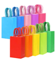 Paper Bags,Colorful,100pcs,10 Colors,5.2*3.3*8 Inch