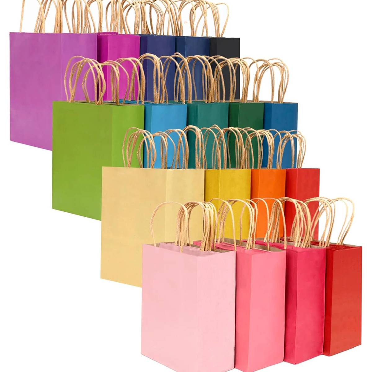 Paper Bags,Morandi color scheme,72pcs,18 Colors