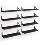Floating Shelves,Black, Set of 8,Width 4.7 Inch