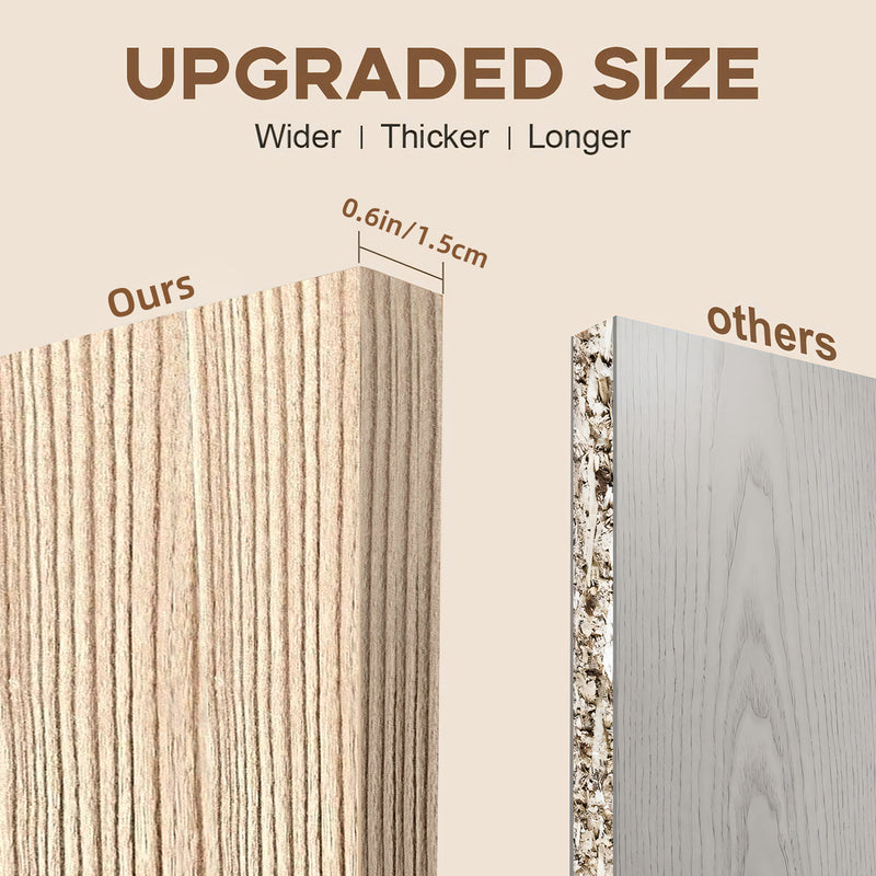 SUPERLELE 3+1 Tier Floating Shelves, 15.8in Farmhouse Rustic Wood Shelves