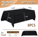 Table Cloths,Black,8 Pack,6 Feet,96L x 30W x 30H Inch