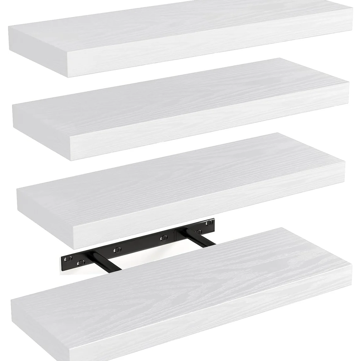 Floating Shelves,White, 4 Set,15.8 Inch