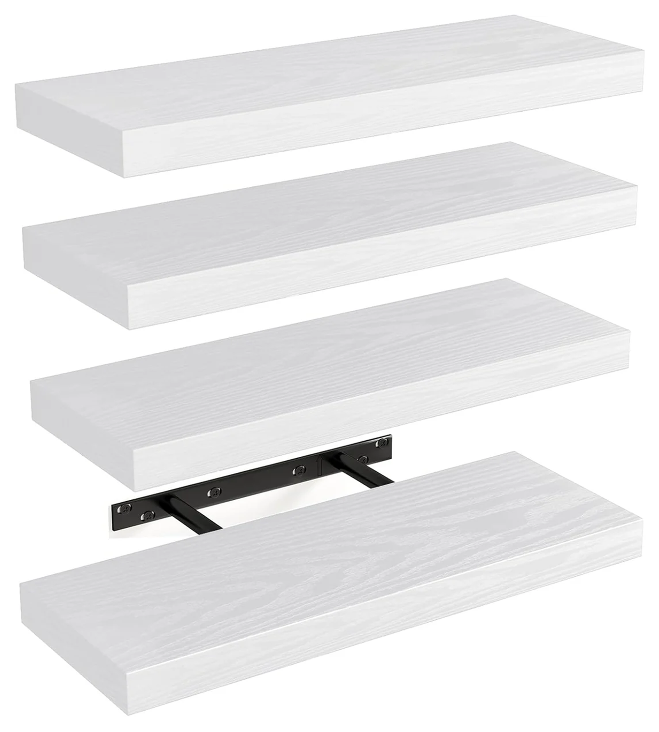 Floating Shelves,White, 4 Set,15.8 Inch