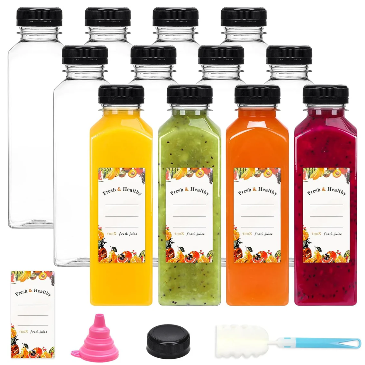 Juice Bottles,128pcs,16oz