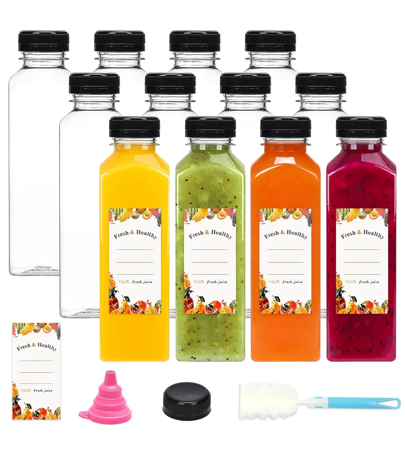 Juice Bottles,128pcs,16oz