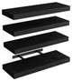 Floating Shelves,Black, Set of 4, 15.8 Inch