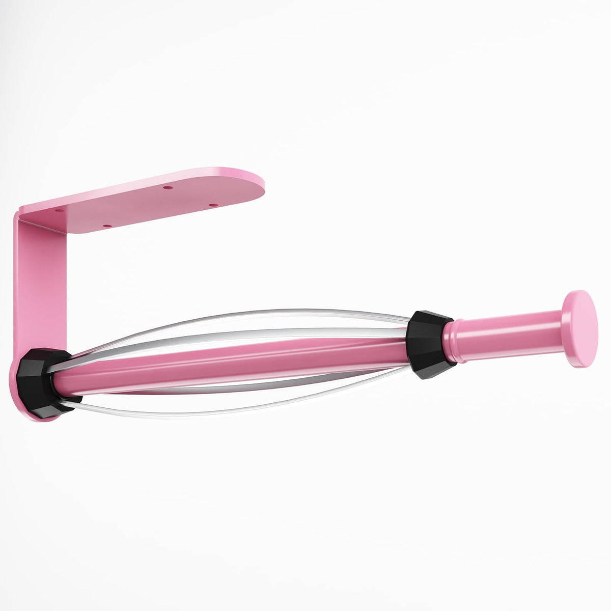 Bathroom Storage Set,Under Cabinet Paper Towel Holder - Single-Hand Tear Rack with Damping Effect for Kitchen & Bathroom (Pink)