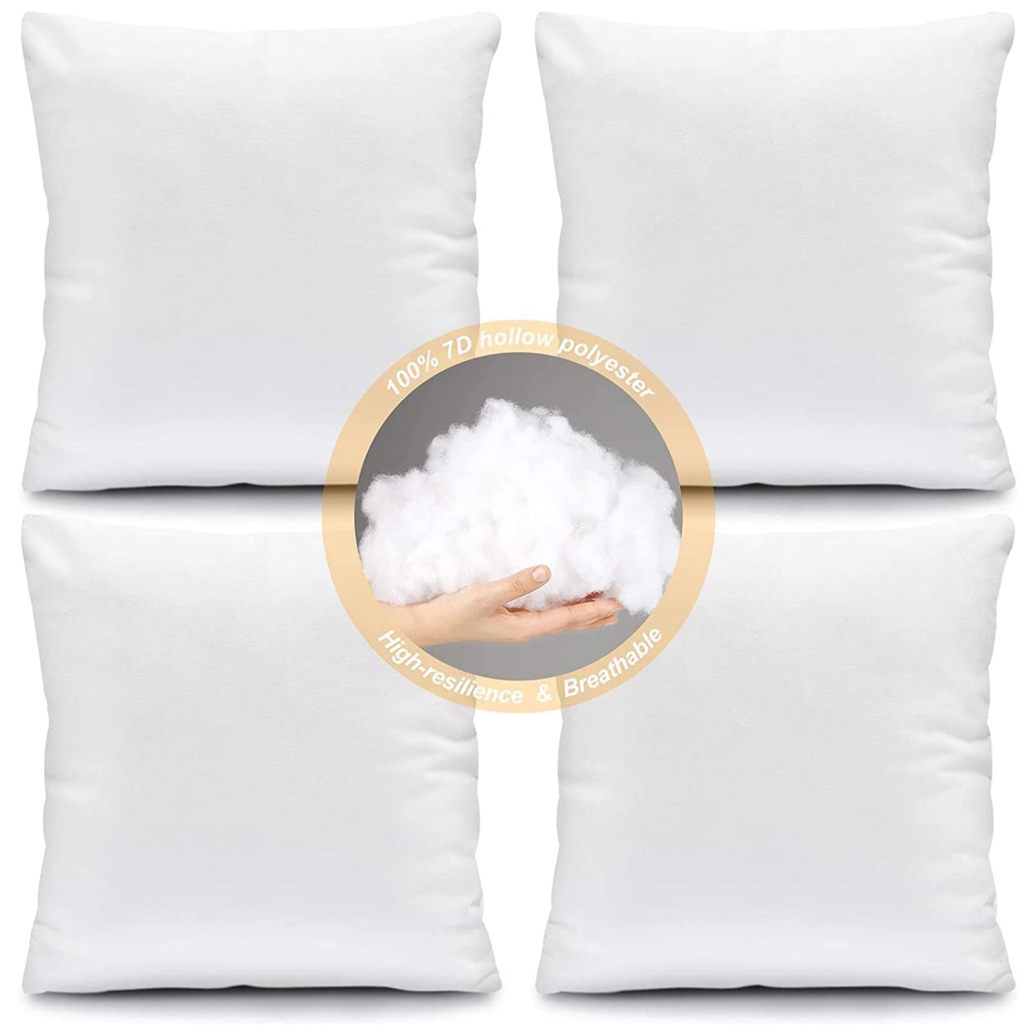 Pillow Inner,Set of 4 20x20 Inch Pillow Inserts
