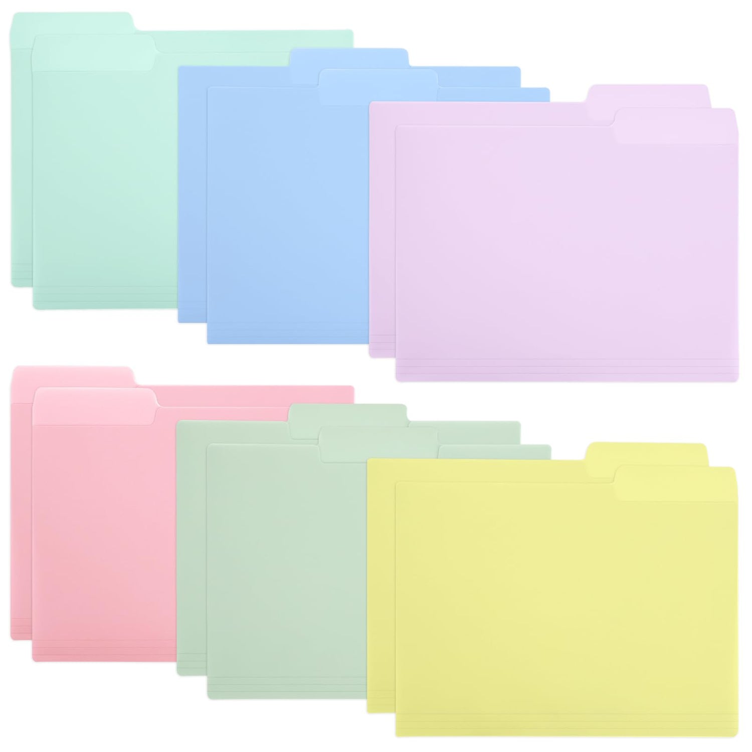 Plastic Folder,18 Pack Vintage Color Plastic File Folders