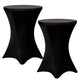 Table Cloths,2-Pack Bl Spandex Cocktail Table Covers, 32x43 Inches for Parties and Events