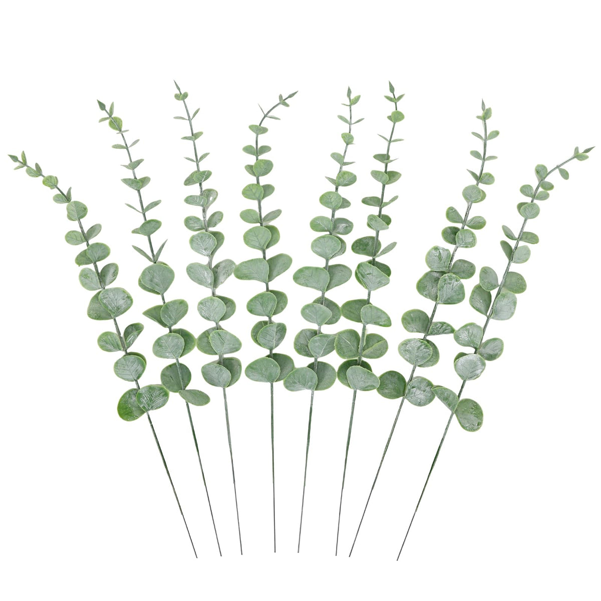 Artificial Flora,50 Pcs Realistic Artificial Eucalyptus Stems - Frosted Greenery for Floral Arrangements & Wedding Decor