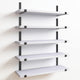 Floating Shelves,5-Pack White Floating Shelves - 4.7" Depth Rustic Wood Wall Storage for Home Decor