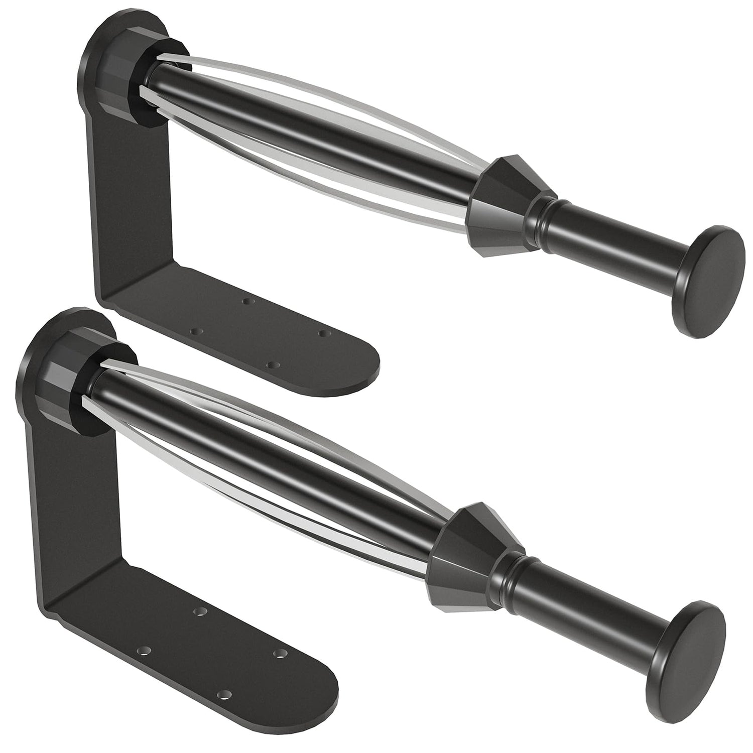 Bathroom Storage Set,2-Pack Under-Cabinet Paper Towel Holders with Damping Effect, Black
