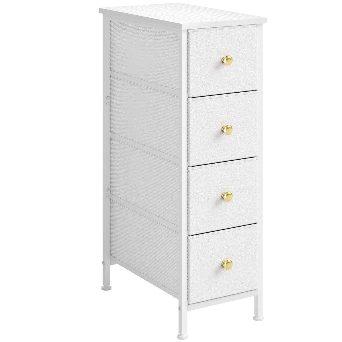 Storage Cabinets & Lockers,Slim 4-Drawer Storage Cabinet with Charging Station