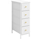 Storage Cabinets & Lockers,Slim 4-Drawer Storage Cabinet with Charging Station