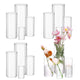 Glass Vase,16-Piece Clear Glass Cylinder Vase Set - Multi-Size Centerpieces for Weddings & Home Decor