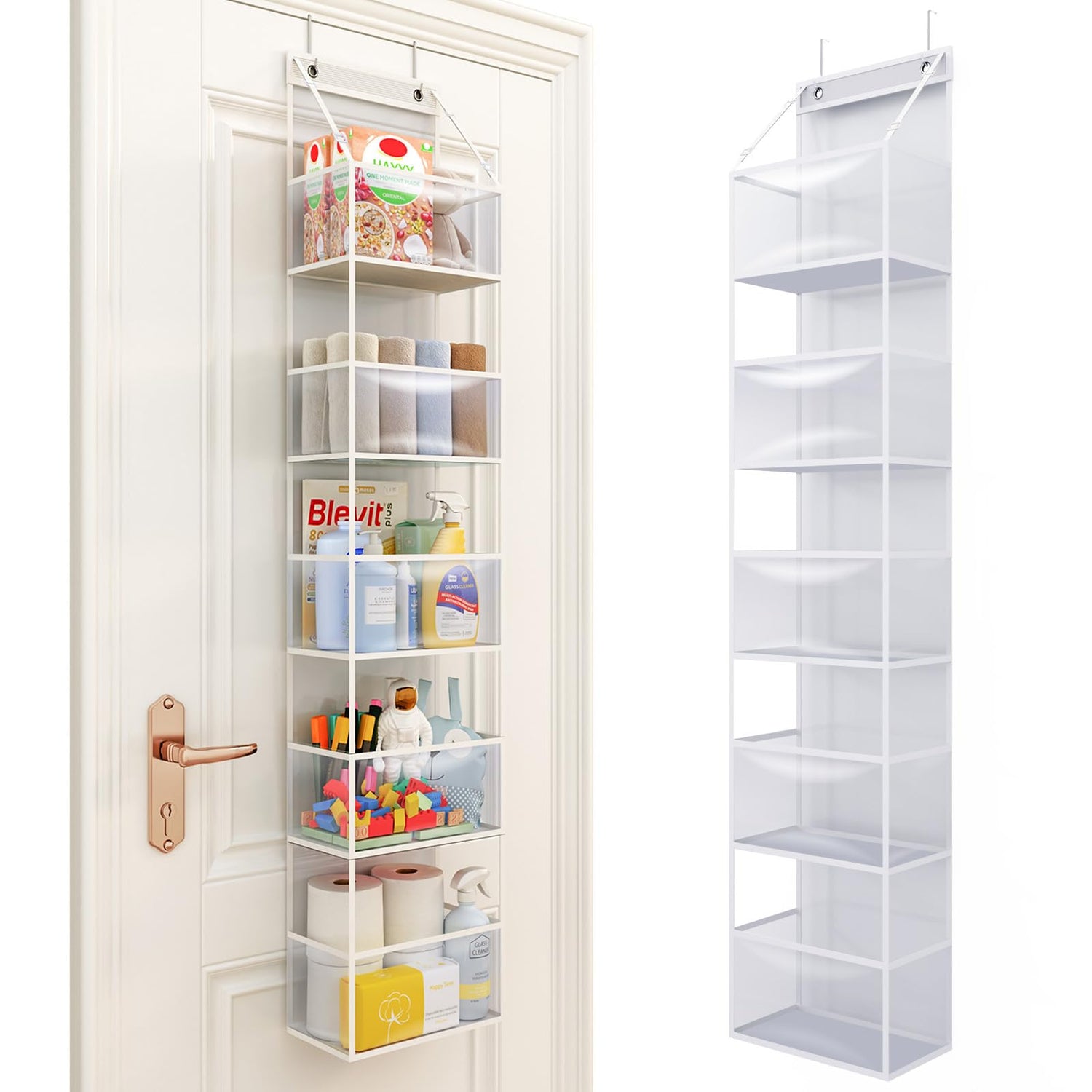 Sewing Storage,5-Tier Clear Over-The-Door Organizer