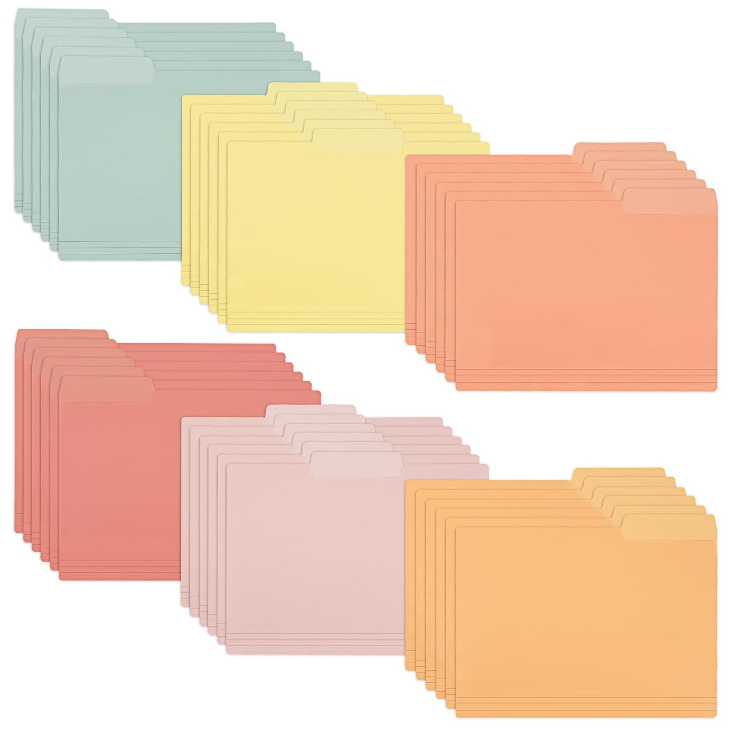 Plastic Folder,36 Pack Poly File Folders