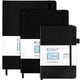 Notebooks & Notepads,3-Piece Leather Journal Set - A5/B5/Letter Sized Hardcover Notebooks with 100GSM College Ruled Pages