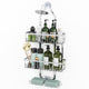 Iron Craft Shelf,Adjustable Silver Shower Caddy - 3-Tier Organizer with Soap Holders & Hooks for Bathroom Storage