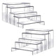 Plastic Storage Rack,10-Piece Clear Acrylic Display Risers - Multi-Size Tiered Stands for Showcases (Large Size Set)