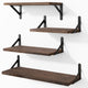 Floating Shelves,Set of 4 Dark Carbonized Floating Wall Shelves