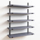 Floating Shelves,Grey, Set of 5,Width 4.7 Inch