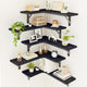 Floating Shelves,Black, Set of 5,Board size: 16.1*11.4 inches, depth-5.5inches, thickness-0.6 inches