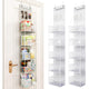 Sewing Storage,2-Pack Over-Door Hanging Organizers with 6 Shelves & 3 PVC Pockets (Grey)