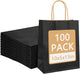 Paper Bags£¬Black,100pcs,10*5*13 Inch
