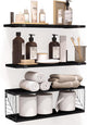 Floating Shelves,Black, 3+1 Tier,15.8 Inch