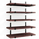 Floating Shelves,Floating Shelves Set of 5, Rustic Wood Width 4.7 Inches Wall Shelves, Rustic Wood