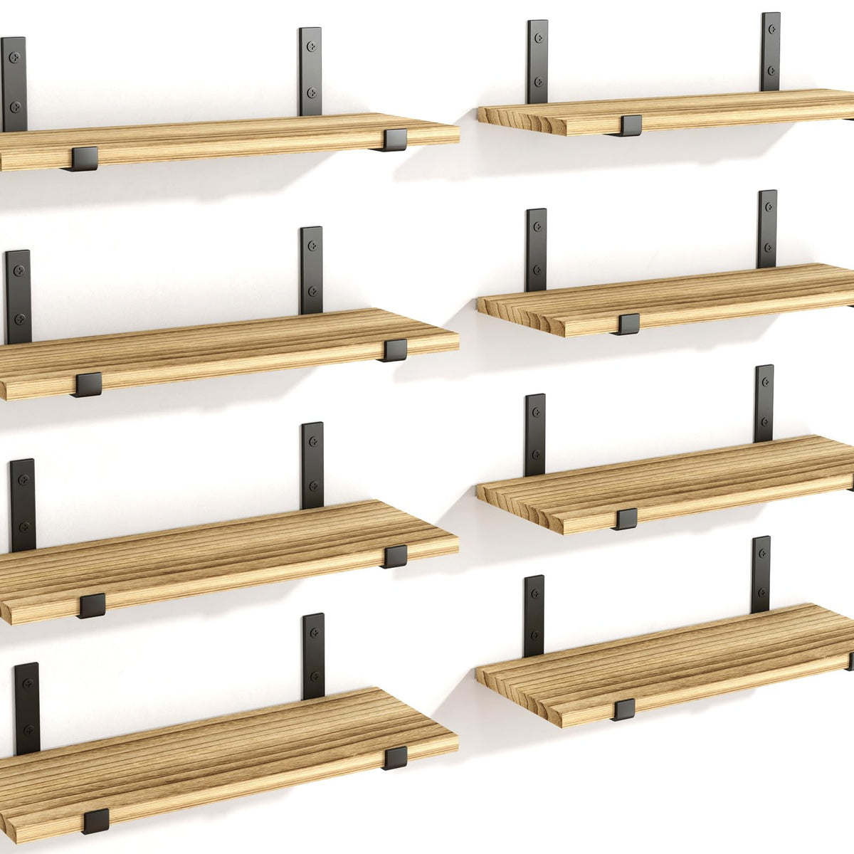 Floating Shelves,Set of 8 Floating Shelves, Rustic Wood