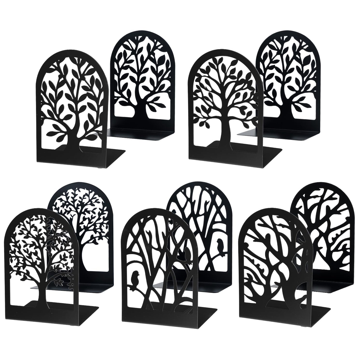 Book End,5 Pairs Decorative Tree Bookends Set