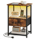 Nightstands,Night Stand with Charging Station